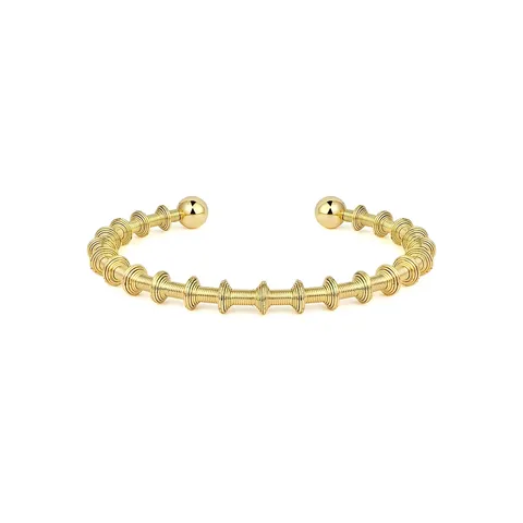 Retro Style Europe and the United States Plated 18K Spring Stainless Charm Bracelet - Stainless Steel jewelry made by BlueOne Jewelry