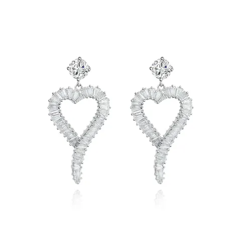 Sources of Heart-shaped Earrings Female Autumn and Winter Senior Earrings Temperament - Plated Brass jewelry made by BlueOne Jewelry