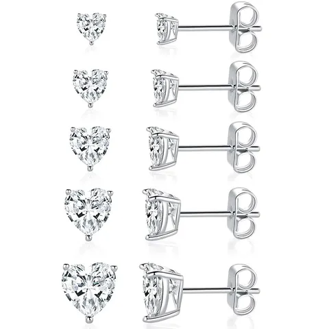 Sources of Zirconia Earrings Multi-color Piercing Earrings Fashionable and Elegant Ear - Style 7954 - Plated Brass jewelry made by BlueOne Jewelry