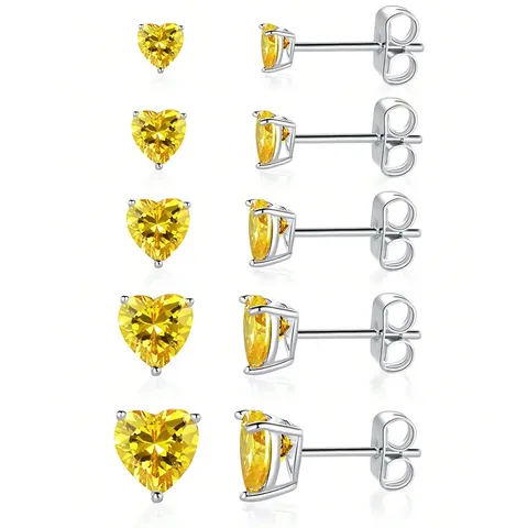 Cubic Zirconia Sources of Zirconia Earrings Multi-color Piercing Earrings Fashionable and Elegant Ear - Plated Brass jewelry made by BlueOne Jewelry