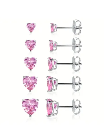 Sourcing Cubic Zircon Earrings Pink Pierced Earrings Fashion Elegant Ear Bone - Plated Brass jewelry made by BlueOne Jewelry