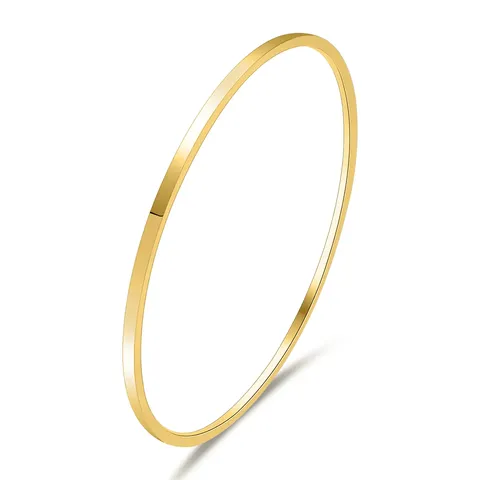 Minimalist Stainless Steel Fashionable Glossy Snap-closure Bracelet Titanium Steel Bracelet for Women - Stainless Steel jewelry made by BlueOne Jewelry