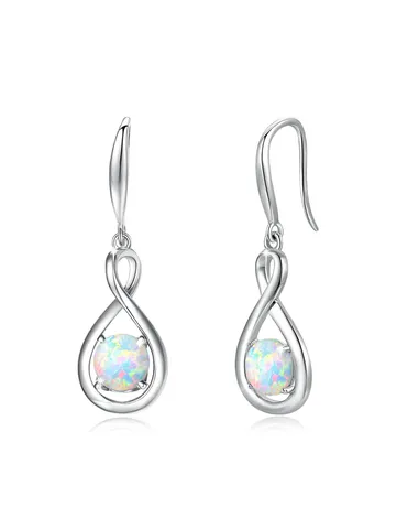 Plated Brass Cross Earrings Opal Earrings Fashion Atmosphere Long Section Jewelry Earrings - Plated Brass jewelry made by BlueOne Jewelry