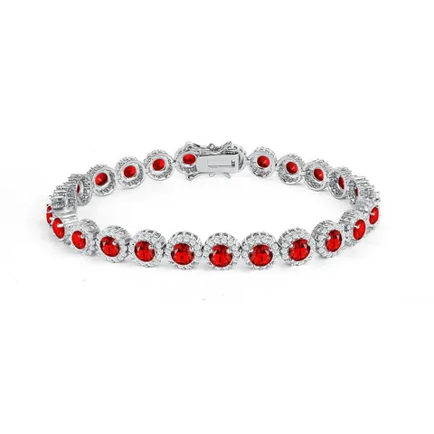 Crossover Haute Sense Fashion Bracelet Hip Hop Single Row Full Diamond - Plated Brass jewelry made by BlueOne Jewelry