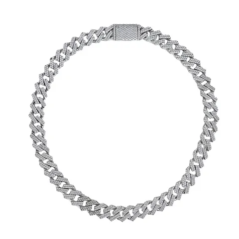 Cuban Chain Necklace Europe and the United States Hip-hop Wind Full - Plated Brass jewelry made by BlueOne Jewelry