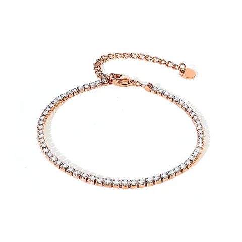 Elegant Simple Personality Light Luxury Wind Jewelry Inlaid Zirconia Design Full Charm Bracelet - Plated Brass jewelry made by BlueOne Jewelry