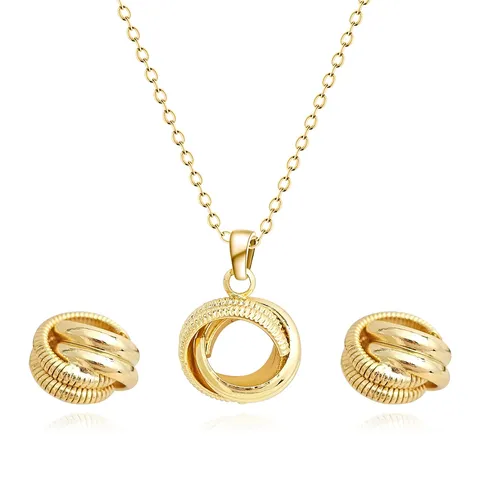 Europe and America Fashion Simple Geometric Irregular Jewelry Niche High Design Jewelry Set - Style 3884 - Plated Brass jewelry made by BlueOne Jewelry