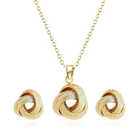 Europe and America Fashion Simple Geometric Irregular Jewelry Niche High Design Jewelry Set - Style 3878 - Plated Brass jewelry made by BlueOne Jewelry