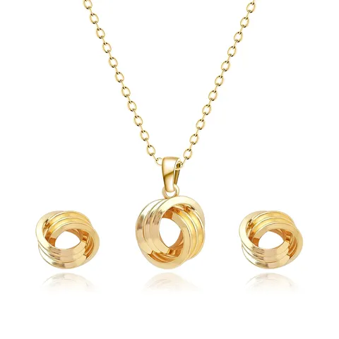 Europe and America Fashion Simple Geometric Irregular Jewelry Niche High Set - Style 3501 - Plated Brass jewelry made by BlueOne Jewelry