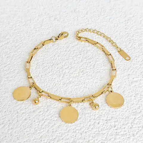 Europe and the United States Across the Border Korean Version of Charm Bracelet - Stainless Steel jewelry made by BlueOne Jewelry