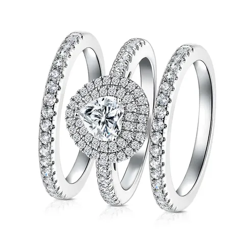 Cubic Zirconia Europe and the United States Can Be Detached Ring Set of - Plated Brass jewelry made by BlueOne Jewelry