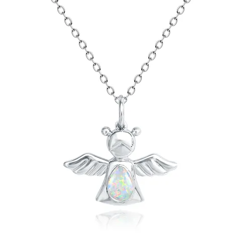 Europe and the United States Fashion Glossy Angel Pendant Necklace Australian Collarbone Chain - Plated Brass jewelry made by BlueOne Jewelry