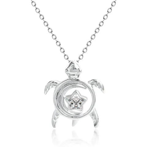 Minimalist Europe and the United States Fashion Shiny Pendant Necklace Zircon Jewelry Collarbone Chain - Plated Brass jewelry made by BlueOne Jewelry