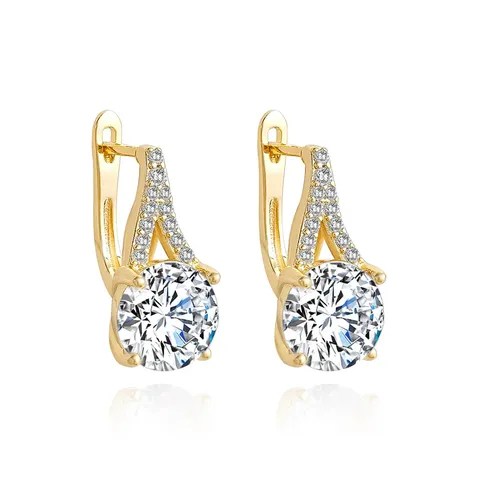 Europe and the United States Ear Buckle Female Korean Small Fresh Earrings - Style 4389 - Plated Brass jewelry made by BlueOne Jewelry