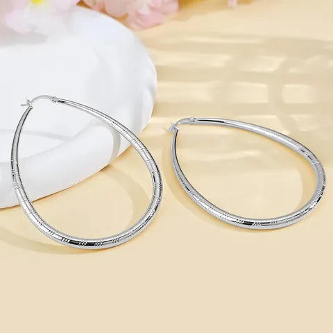 Europe and the United States Earrings Female Water Drop Geometric Ring - Plated Brass jewelry made by BlueOne Jewelry
