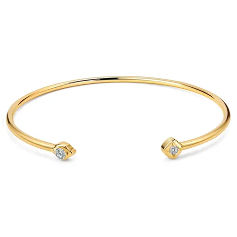 Europe and the United States Simple Versatile Open Bracelet Copper Gold-plated in 18K Gold Plated - Brass jewelry made by BlueOne Jewelry