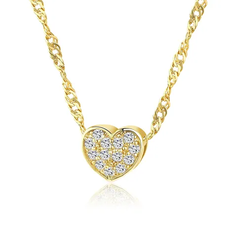 Europe and the United States Pop Necklace Copper Gold-plated with Zirconia - Brass jewelry made by BlueOne Jewelry
