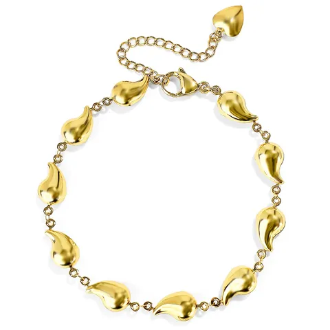 Europe and the United States Simple Luxury Geometric Glossy Stainless Steel Charm Bracelet - Stainless Steel jewelry made by BlueOne Jewelry