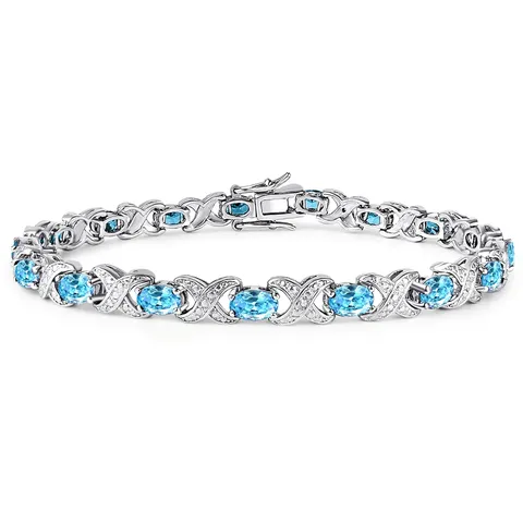 Europe and the United States Zircon Bracelet Zircon Inlay Fashion Hand - Plated Brass jewelry made by BlueOne Jewelry