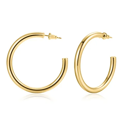 Europe and the United States Fashion Round Stainless Steel Earrings High-level - Stainless Steel jewelry made by BlueOne Jewelry