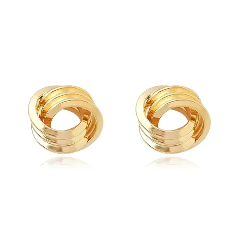 Europe and the United States Fashion Simple Geometric Irregular Jewelry Niche Stud Earrings - Style 3499 - Plated Brass jewelry made by BlueOne Jewelry