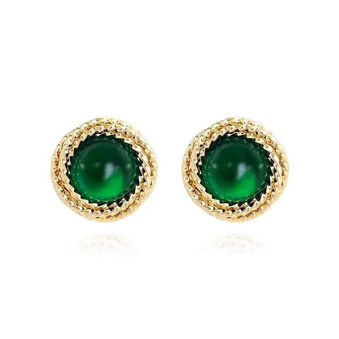 Plated Brass Europe and the United States Fashion Simple Geometric Irregular Jewelry Niche Stud Earrings - Plated Brass jewelry made by BlueOne Jewelry