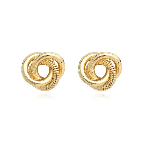 Europe and the United States Fashion Simple Geometric Irregular Jewelry Niche Stud Earrings - Style 3879 - Plated Brass jewelry made by BlueOne Jewelry