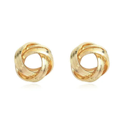 Europe and the United States Fashion Simple Geometric Irregular Jewelry Niche Stud Earrings - Style 3742 - Plated Brass jewelry made by BlueOne Jewelry