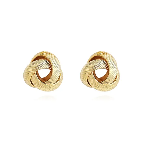 Europe and the United States Fashion Simple Geometric Irregular Jewelry Niche Stud Earrings - Style 3816 - Plated Brass jewelry made by BlueOne Jewelry