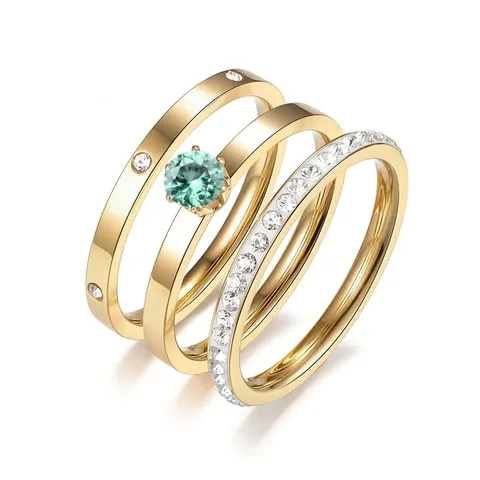 Europe and the United States Fashion Titanium Steel Ring Set of - Stainless Steel jewelry made by BlueOne Jewelry