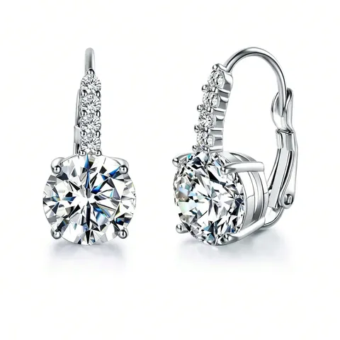 Europe and the United States Fashion Zircon Earrings Jewelry Niche Design - Plated Brass jewelry made by BlueOne Jewelry
