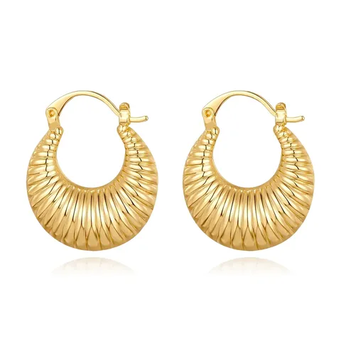 Europe and the United States Ins Retro Fashion Simple Earrings Senior - Plated Brass jewelry made by BlueOne Jewelry