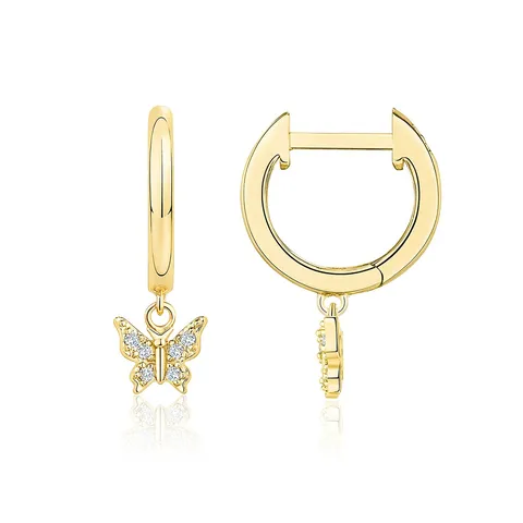 Europe and the United States Earrings Butterfly Geometric Diamond Earrings - Plated Brass jewelry made by BlueOne Jewelry