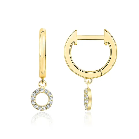Europe and the United States Earrings Round Geometric Diamond Earrings - Plated Brass jewelry made by BlueOne Jewelry