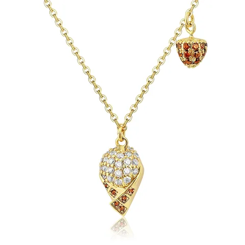 Europe and the United States Jewelry Sparkling Full of Diamonds Cute Pendant Necklace - Plated Brass jewelry made by BlueOne Jewelry