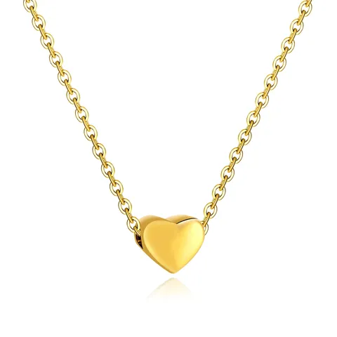 Europe and the United States Love Heart Necklace Simple Temperament Exquisite - Stainless Steel jewelry made by BlueOne Jewelry