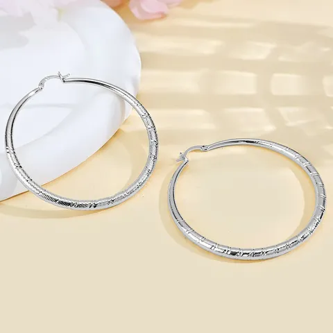 Europe and the United States Fashion Exaggerated Large Circle Earrings Personalized - Plated Brass jewelry made by BlueOne Jewelry