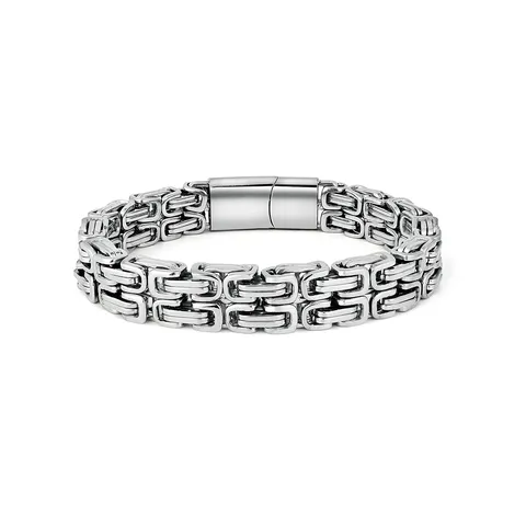 Europe and the United States Models Personalized Embossed Chain Men’s Bracelets - Plated Brass jewelry made by BlueOne Jewelry