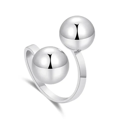 Europe and the United States Spherical Personalized Ring Female Gold Ring - Plated Brass jewelry made by BlueOne Jewelry