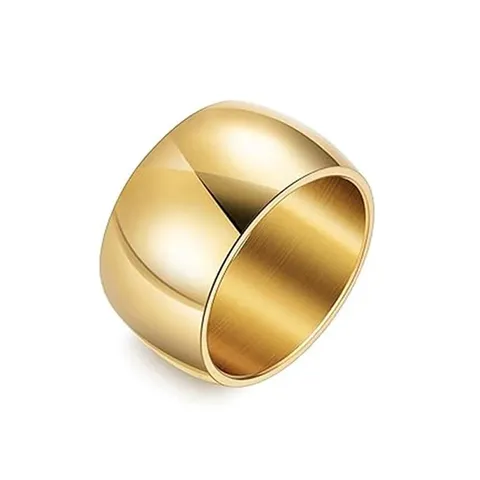 Europe and the United States Titanium Steel Wide Face Ring Men - Stainless Steel jewelry made by BlueOne Jewelry