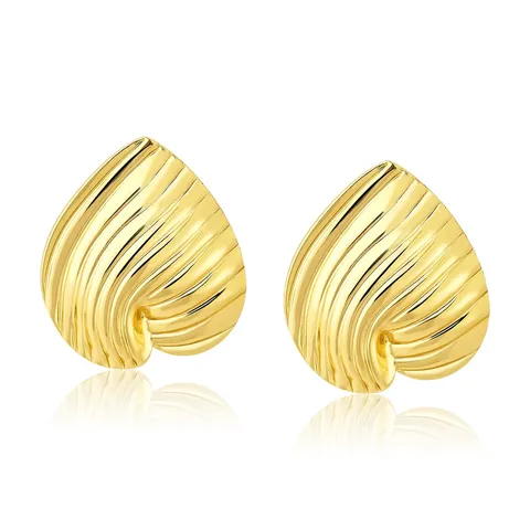 Europe and the United States Wind Creative Retro Titanium Steel Pleated Earrings - Stainless Steel jewelry made by BlueOne Jewelry