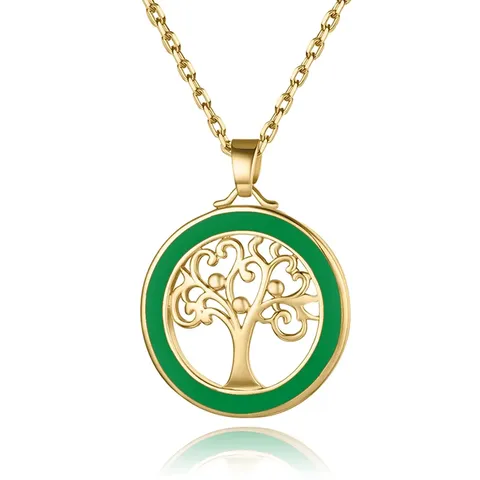 Europe and the United States Wind Fashion Tree of Life Necklace - Style 1413 - Plated Brass jewelry made by BlueOne Jewelry