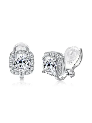 Models Ear Clips Female Cubic Zircon Inlaid White Diamond Exquisite Small Ear Cuffs - Plated Brass jewelry made by BlueOne Jewelry