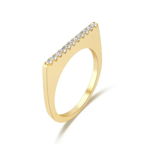 Fashion Design Full of Diamonds Ring Light Luxury Temperament Popular Titanium - Stainless Steel jewelry made by BlueOne Jewelry