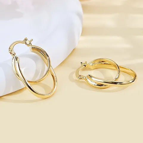 Plated Brass Fashion Earrings European and American Export Special Personalized High-level Trend Earrings - Plated Brass jewelry made by BlueOne Jewelry