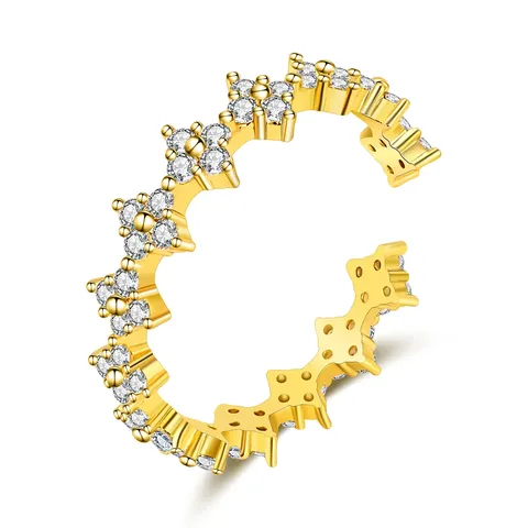 Fashion Open End Rings Women Sweet Temperament Niche Finger Ring - Plated Brass jewelry made by BlueOne Jewelry