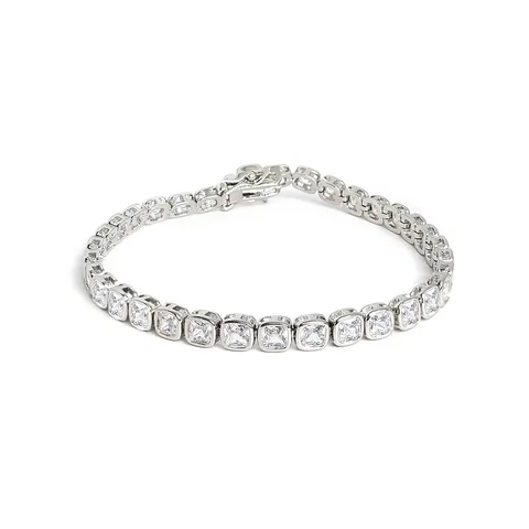 Fat Square Zirconia Senior Sense Bracelet Full of Diamonds Personalized Fashion - Plated Brass jewelry made by BlueOne Jewelry