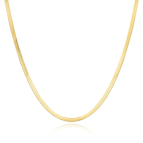 Flat Snakebone Chain Necklace Ins Minimalist Jewelry Sweater Chain Niche Titanium - Stainless Steel jewelry made by BlueOne Jewelry