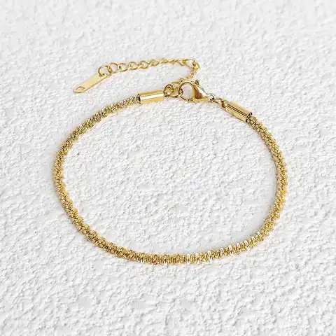 French Stainless Steel Multi-layer Fine Bracelet Vintage Mansion Pendant 18K Gold-plated - Stainless Steel jewelry made by BlueOne Jewelry