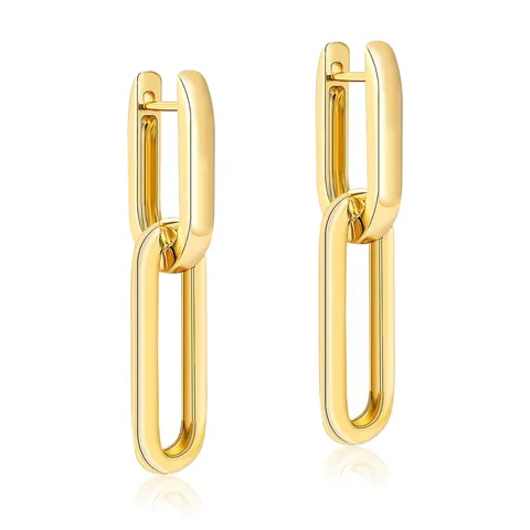 Ins European and American Stainless Steel Earrings Women’s Trend Oval U-shaped - Stainless Steel jewelry made by BlueOne Jewelry